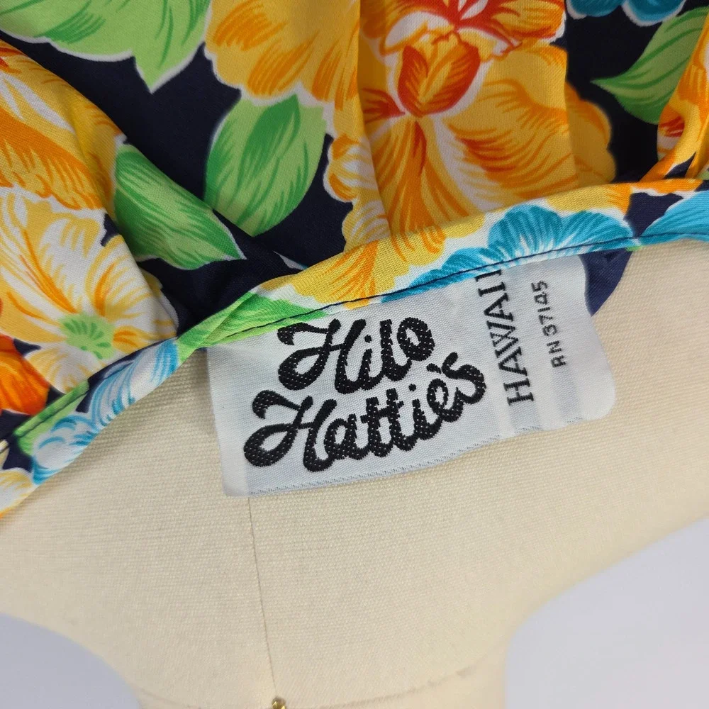 Vintage 70s Hilo Hattie Mumu Floral Print Maxi House Dress Size S Hawaiian